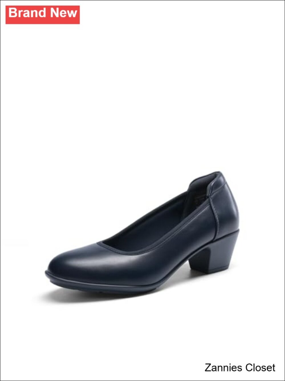 ✨ Dream Pairs Faux Leather Block Heel Pumps with Arch Support